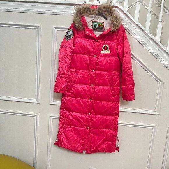 Devil Nut Pink Size M Parka Down Puffer Coat RARE Vintage Y2K - Picture 1 of 8